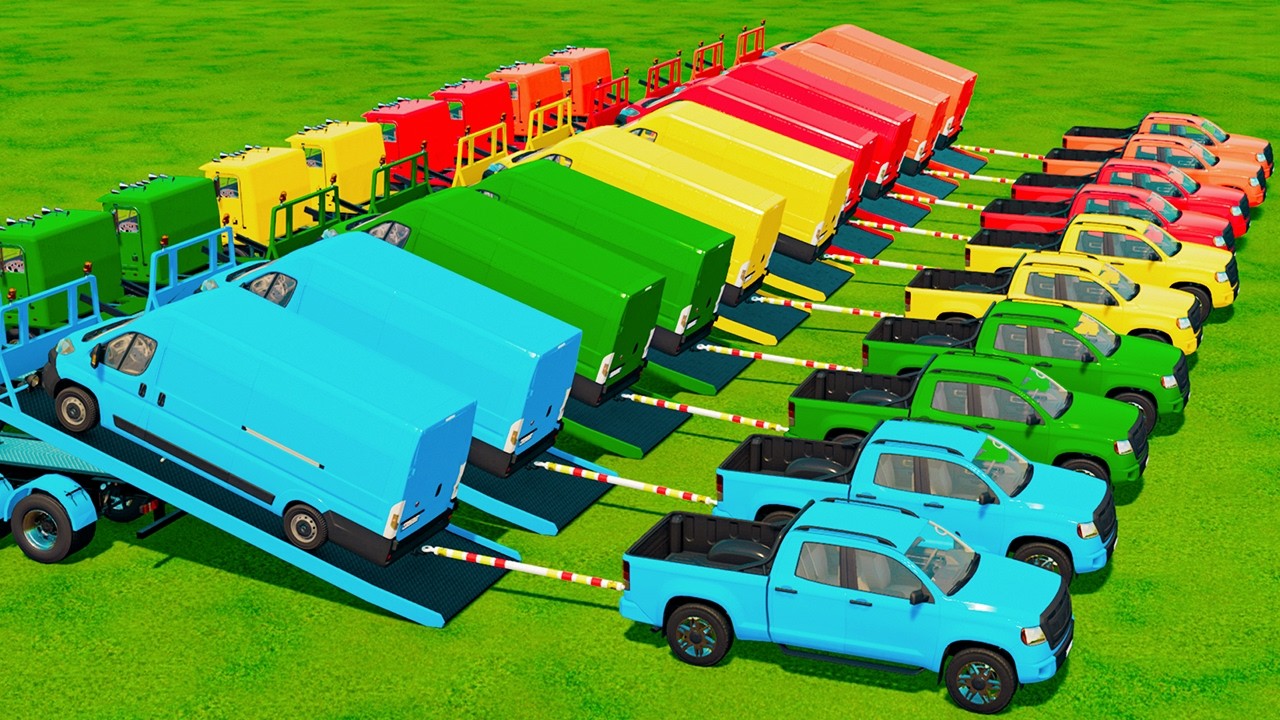 Ambulance vs Pickup Cars | TOWING with Ambulance & Pickup In Fs22 | Farming Simulator 22