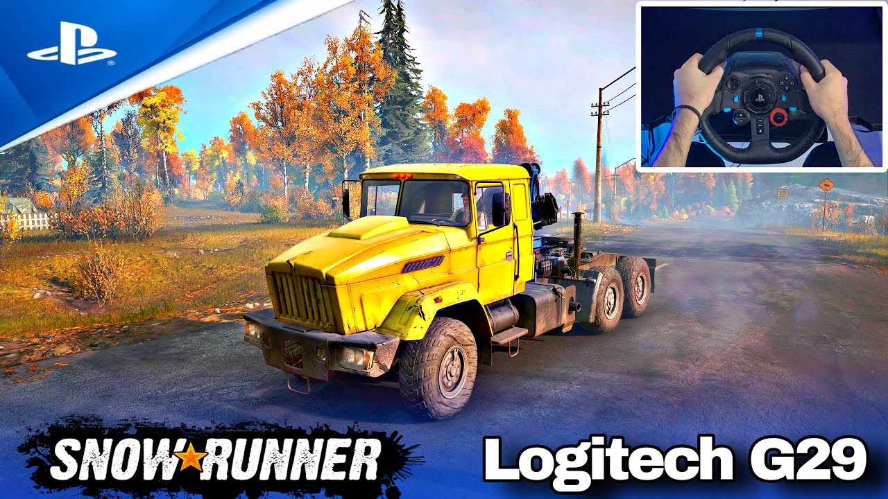 SnowRunner 4K gameplay PS5 | Logitech g29 Steering wheel