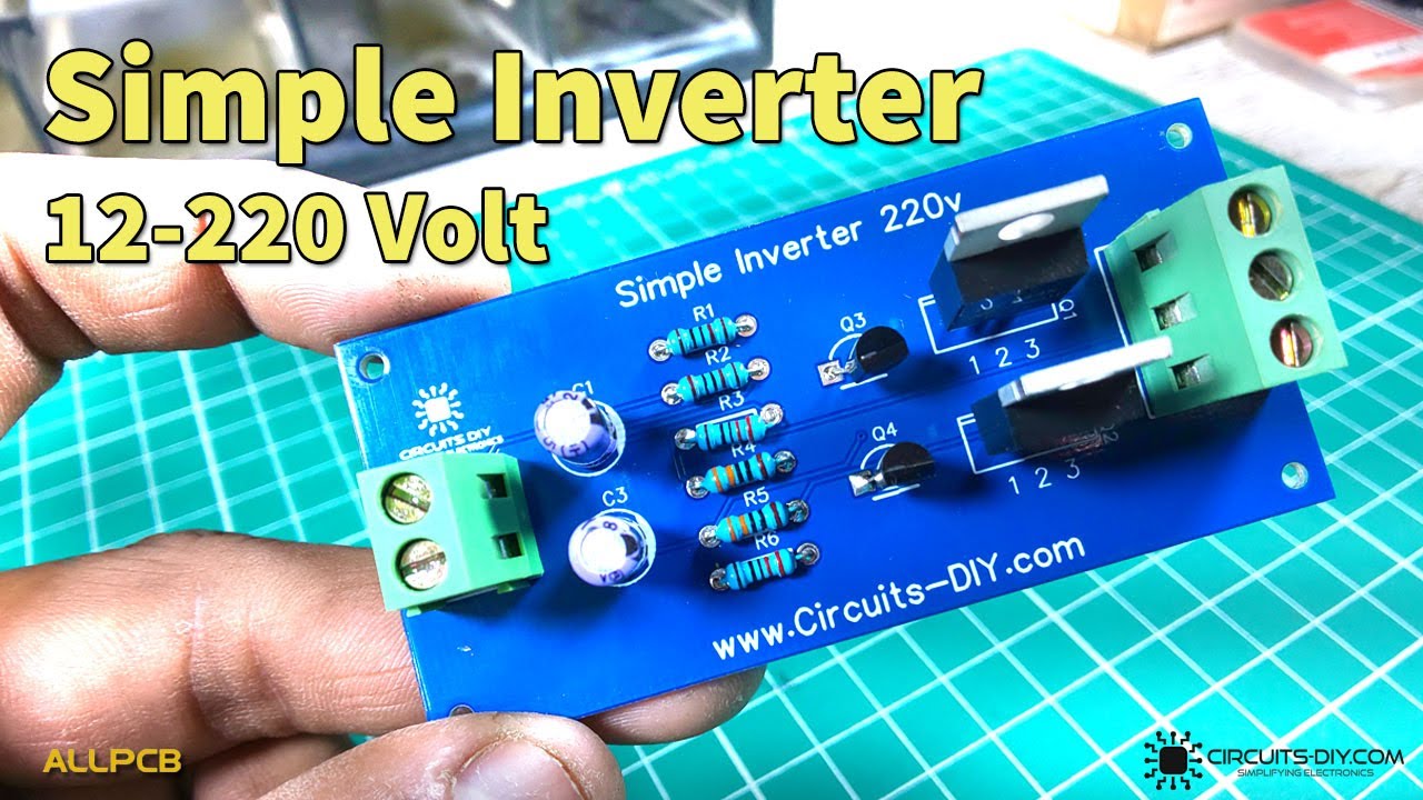 Simple Inverter Circuit 12v to 220v using Transistors | Electronics Projects