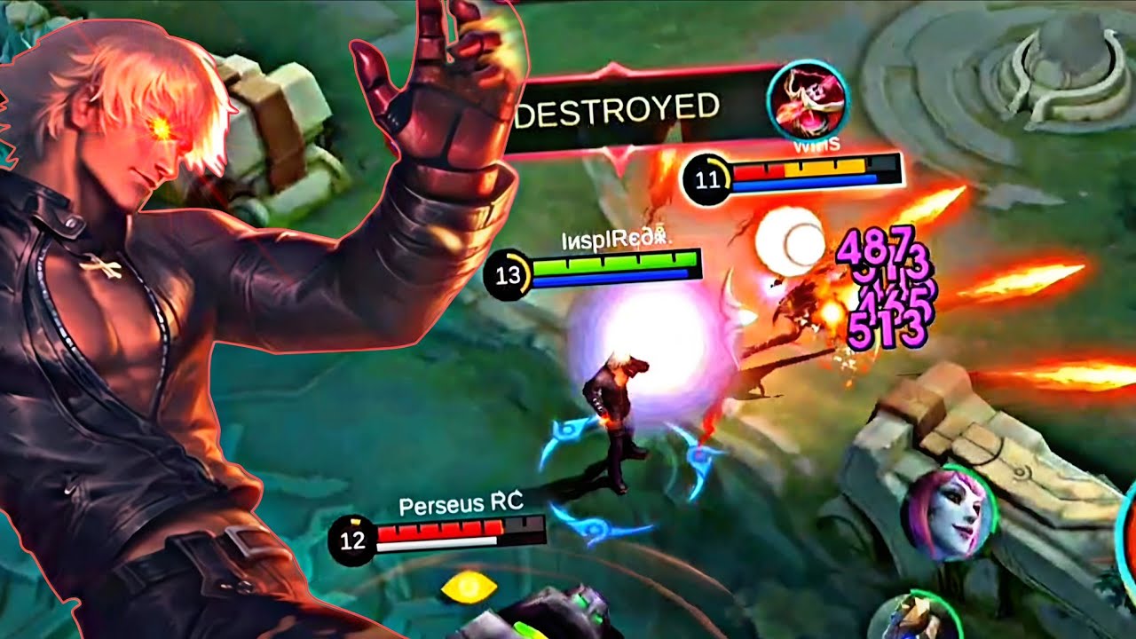 Gusion Epic Comeback 1v9 Intense Match🔥| Moba Legends 