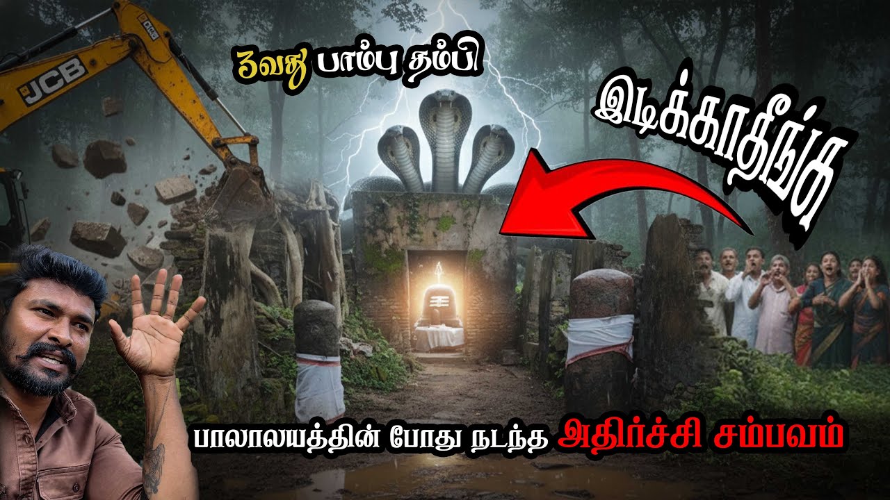 😱😲🐍கோவில் இடிக்கும் போதும் வெளி வந்த நாகங்கள் ஊரே அதிர்ச்சி  