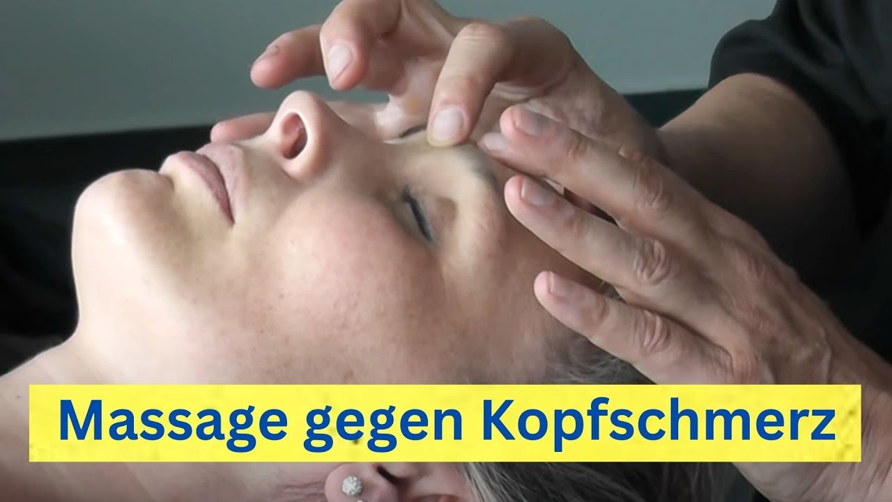 Behandlung des Gesichtsbereiches bei Kopfschmerzen einfach -auch für Nicht-Profis - verstehbar -