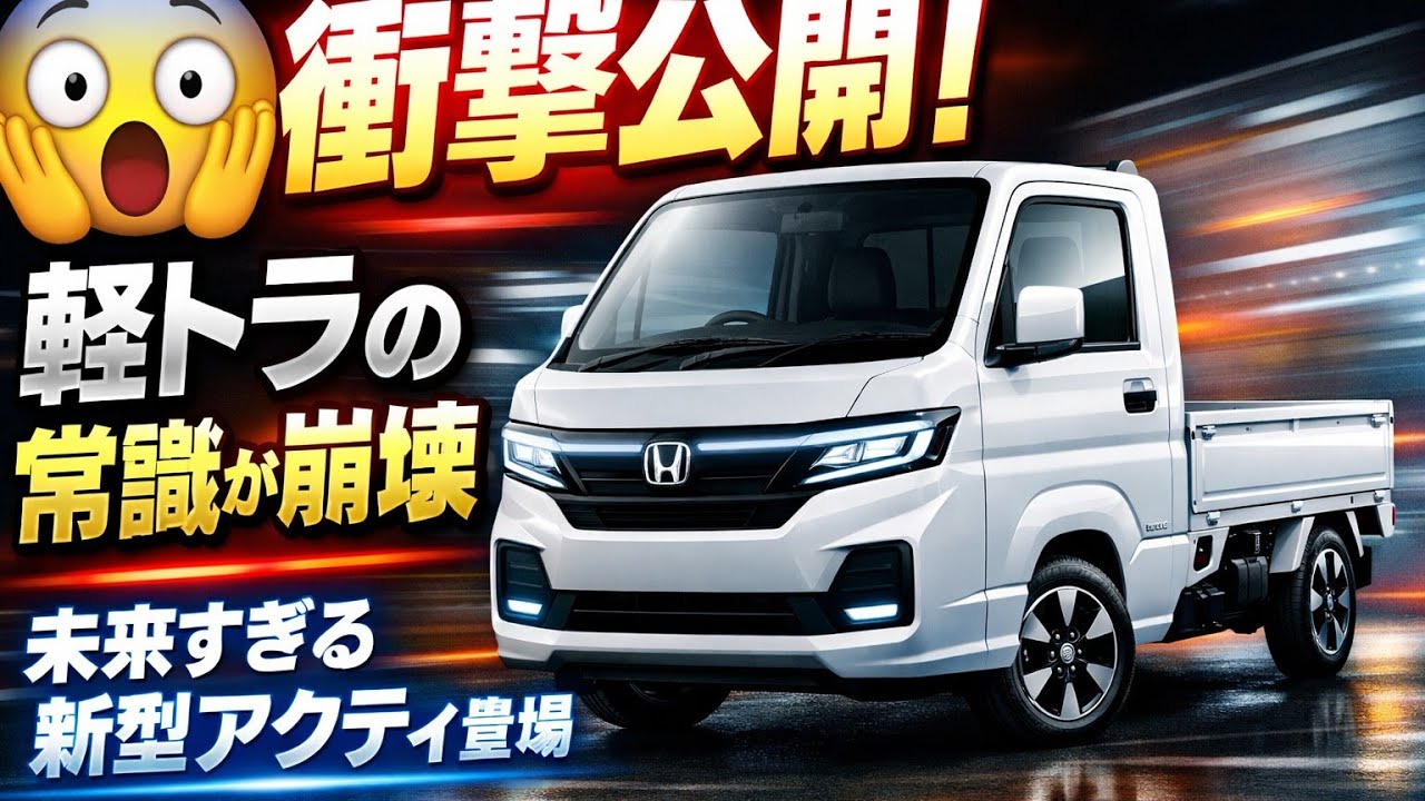 【2026年衝撃】軽トラの歴史が終わる日…Honda新時代モデルの全貌がヤバすぎる