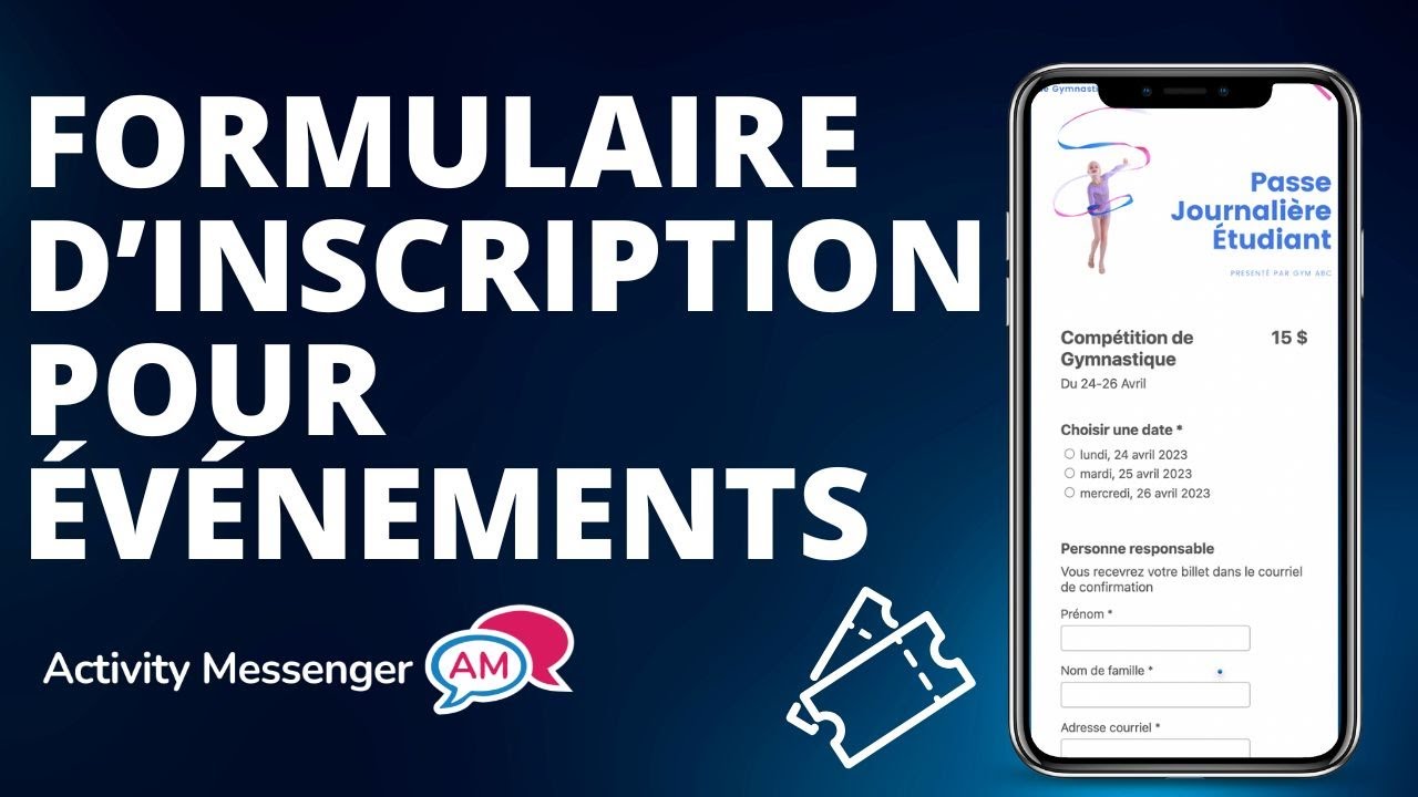 Création d'un Formulaire d'Inscription pour Événements avec billets