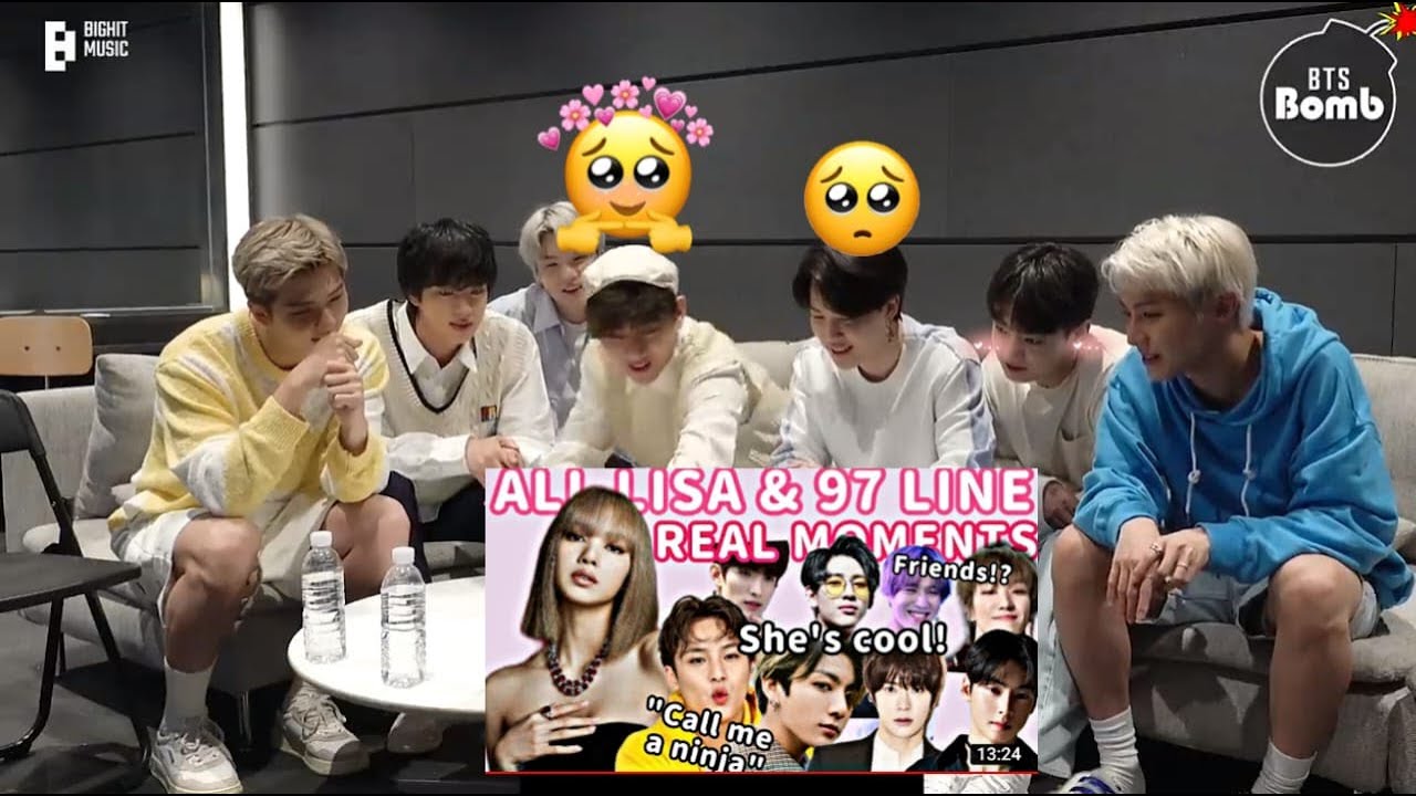 BTS Reaction to Lisa '97 liner' friendship (fanmade)@universee138 #BTS #blackpink