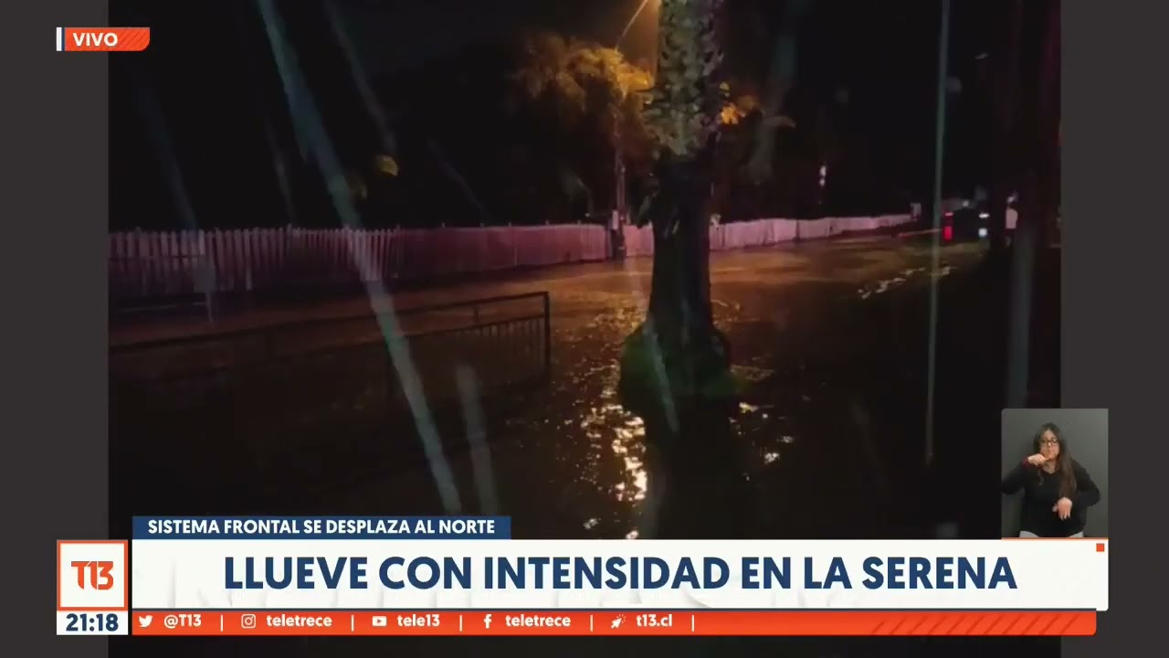 Fuertes precipitaciones y vientos se registran en La Serena
