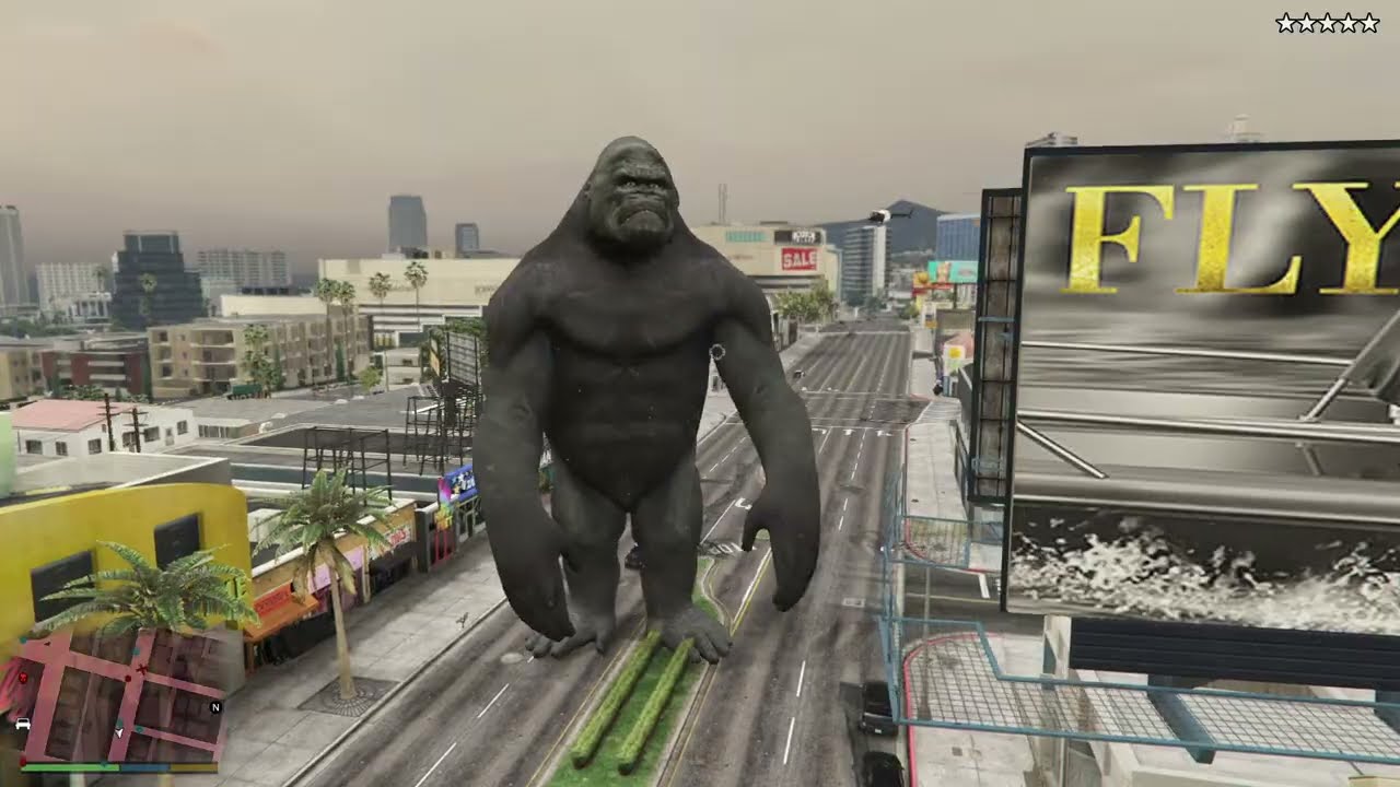 King Kong in GTA5 #gaming #livegaming #livestream #gtaonly #gta5 #gtaonline #gta5online#shorts