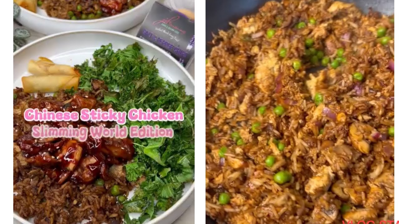 Lets make a nice Chinese sticky chicken and fried rice with me / Slimming world edition