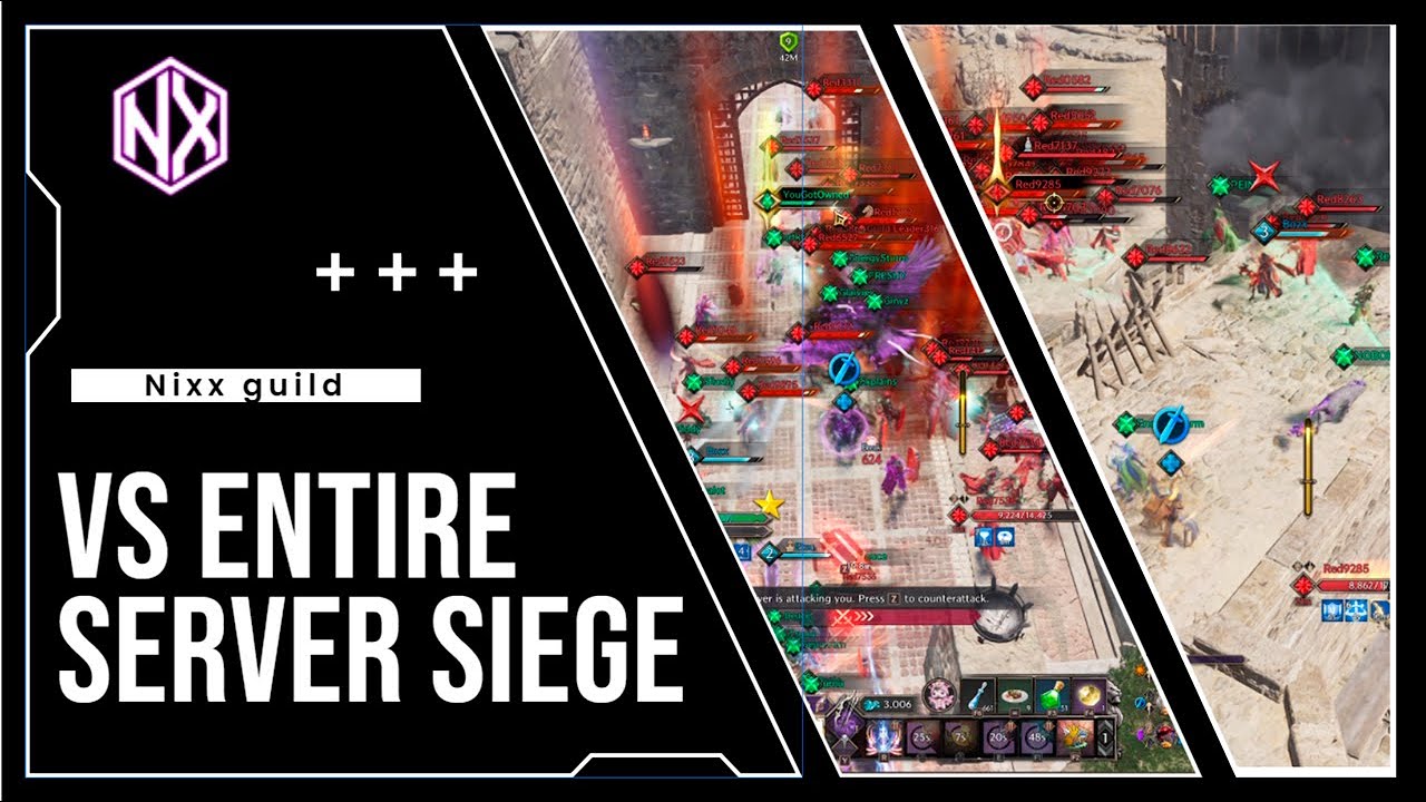 Nixx 2 Guilds vs the entire Talus server (1500+) people SIEGE DEFENCE