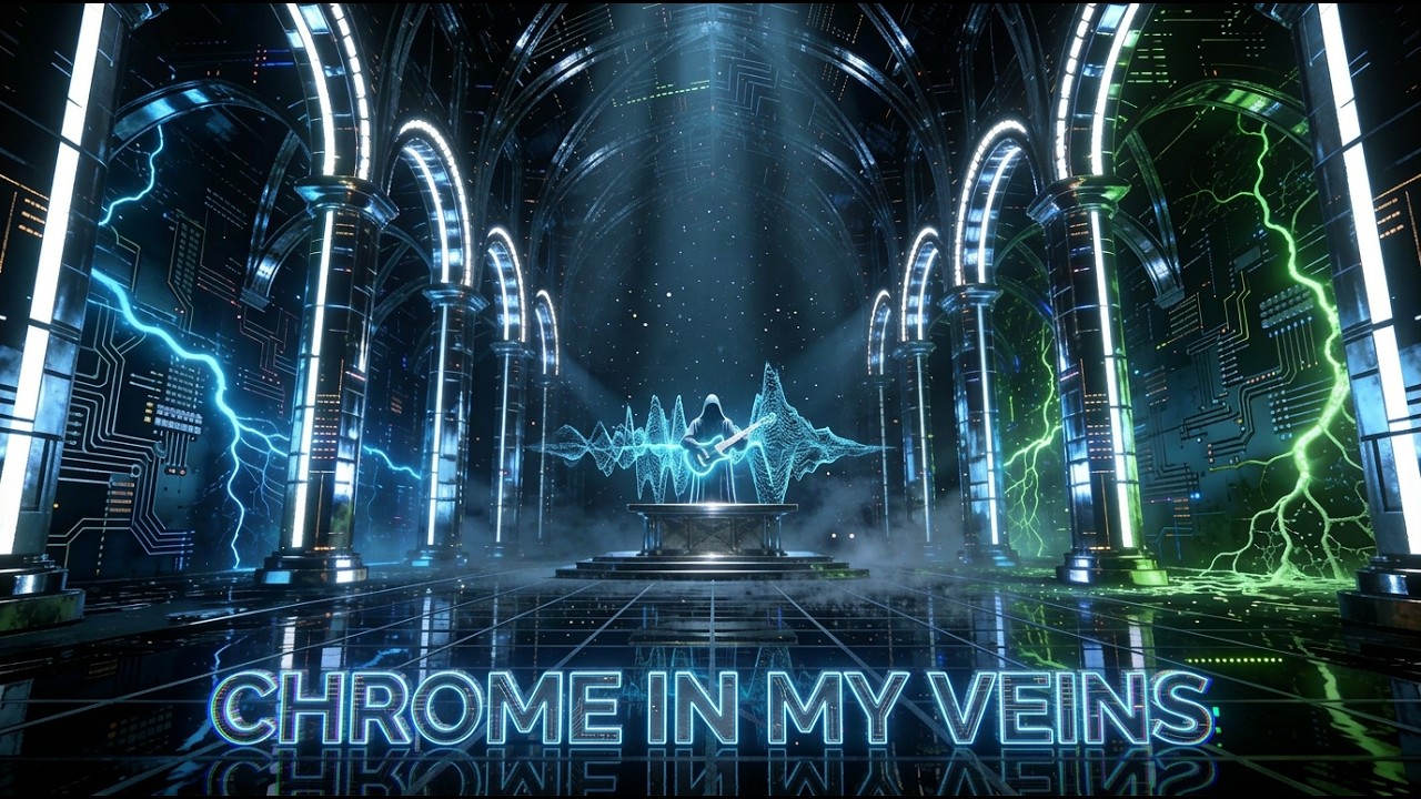 Chrome In My Veins - Official 4K Visualizer - Metal Infused Dark Psytrance