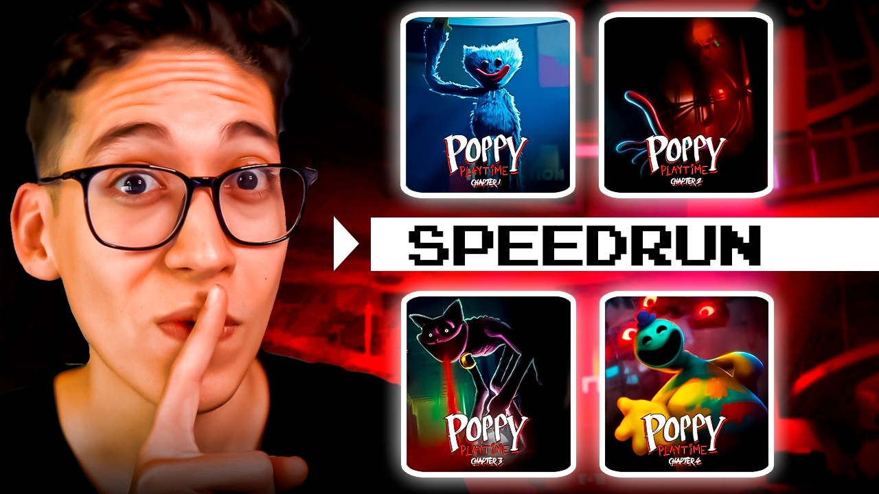 ¡SPEEDRUN! POPPY PLAYTIME CHAPTER 1, 2, 3 & 4 EN UN SOLO DIRECTO! (JUEGO COMPLETO)
