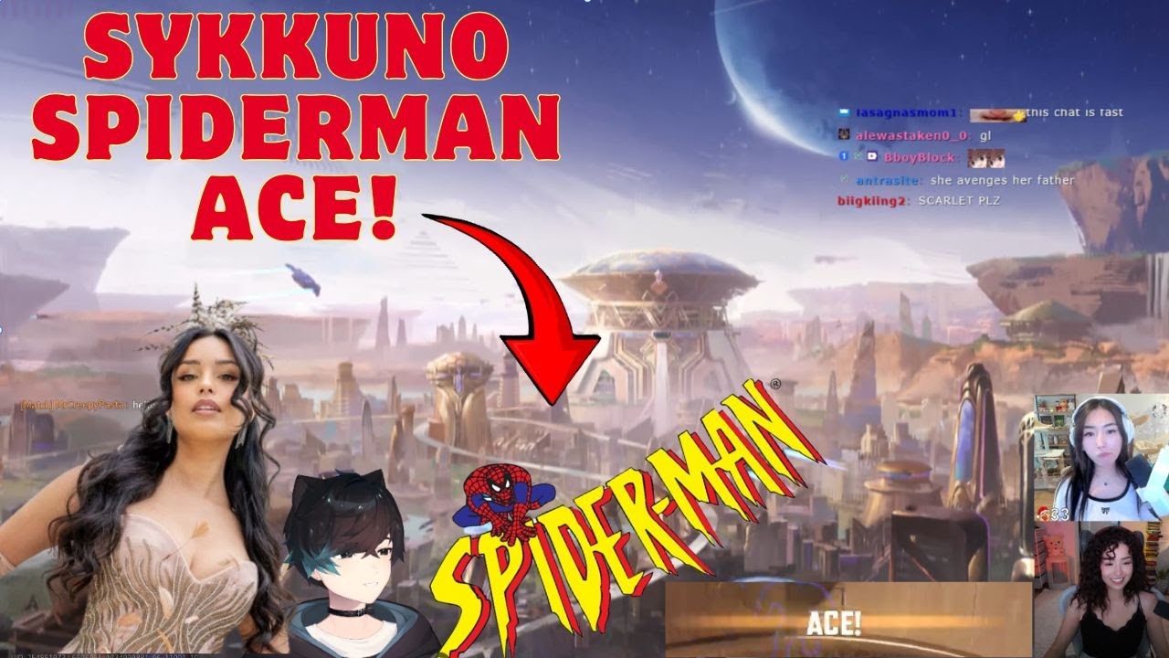 Sykkuno ACE with Spooderman with Valkyrae Pokimane Janet Shou Marvel Rivals Ranked