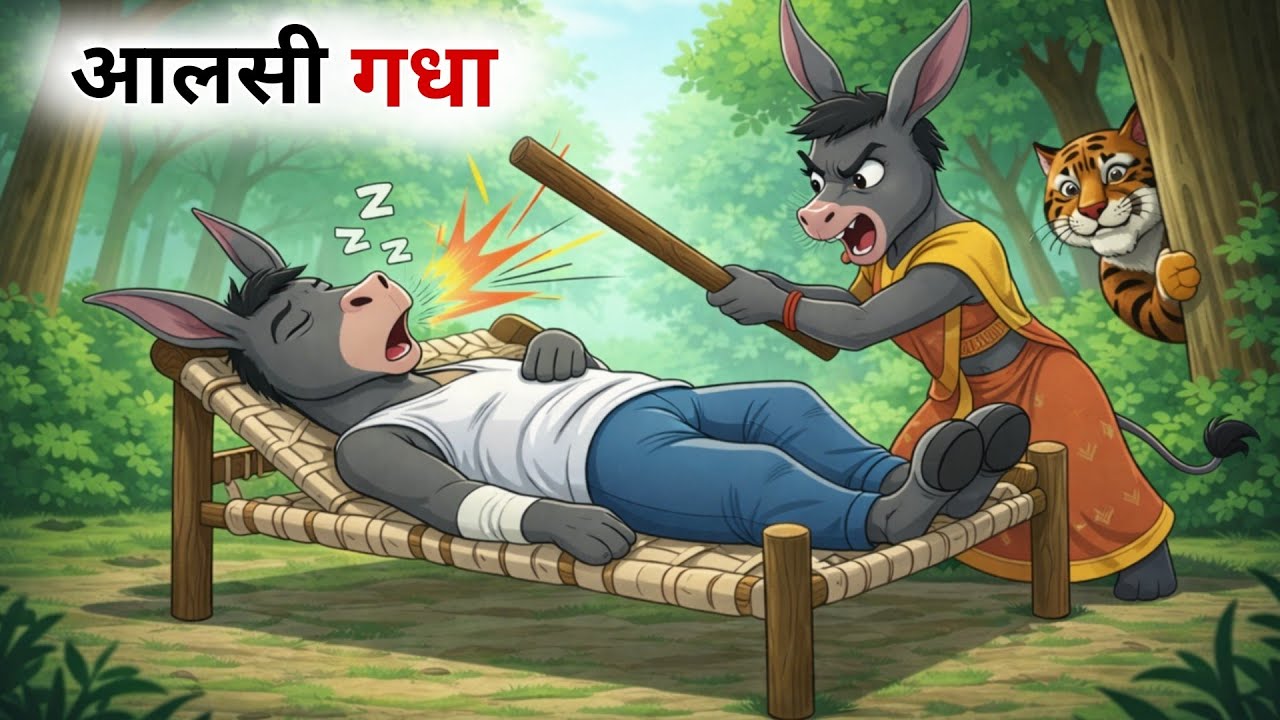 आलसी गधा और चतुर बीवी | 