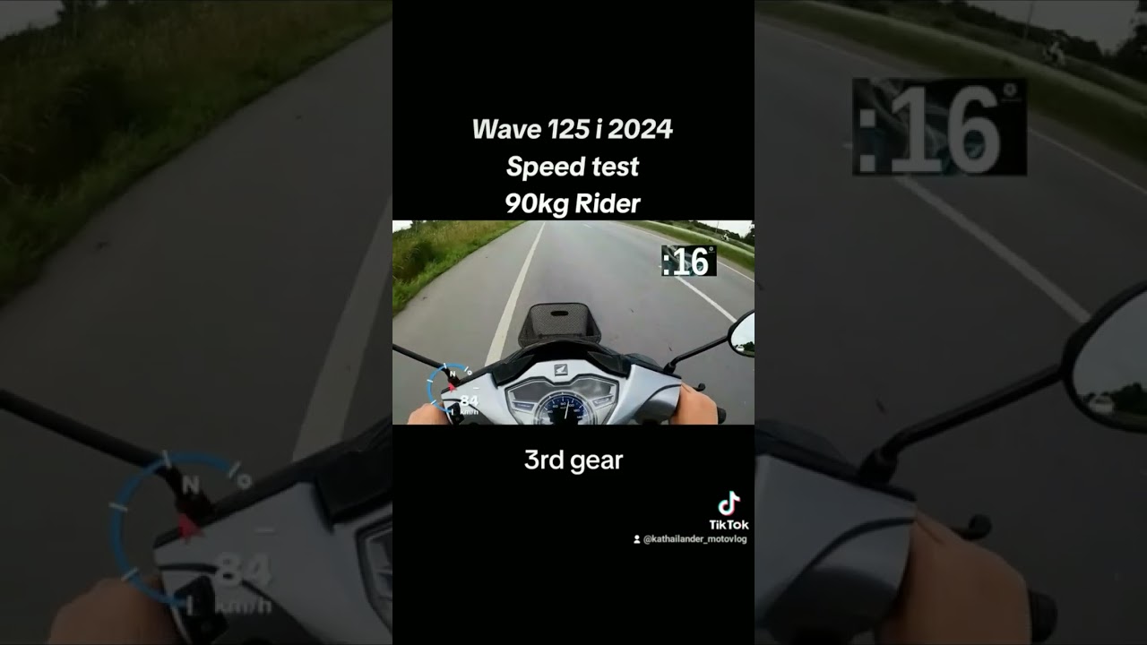Wave i 125 2024 (0 to 100 speed test) #wave125i2023 #wave125 #streerbikeconcept #hondawave125i