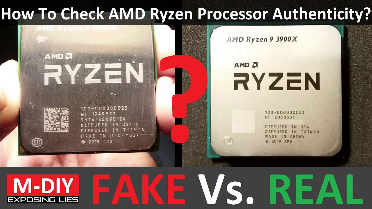 How To Check AMD Ryzen Processor Authenticity? Real Vs Fake Processors | Ryzen 9 3900X