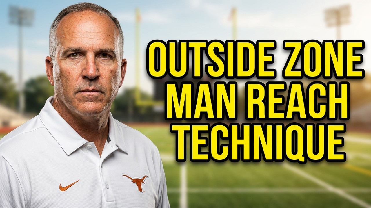 Texas OC/OL Coach Kyle Flood - Outside Zone Man Reach (Defender Off the Body)