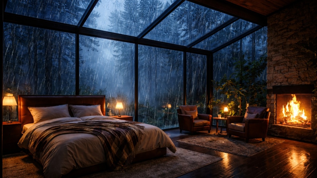 Heavy Rain Sounds ASMR 🌧️ Night Rain for Deep Sleep, Focus & Relaxation