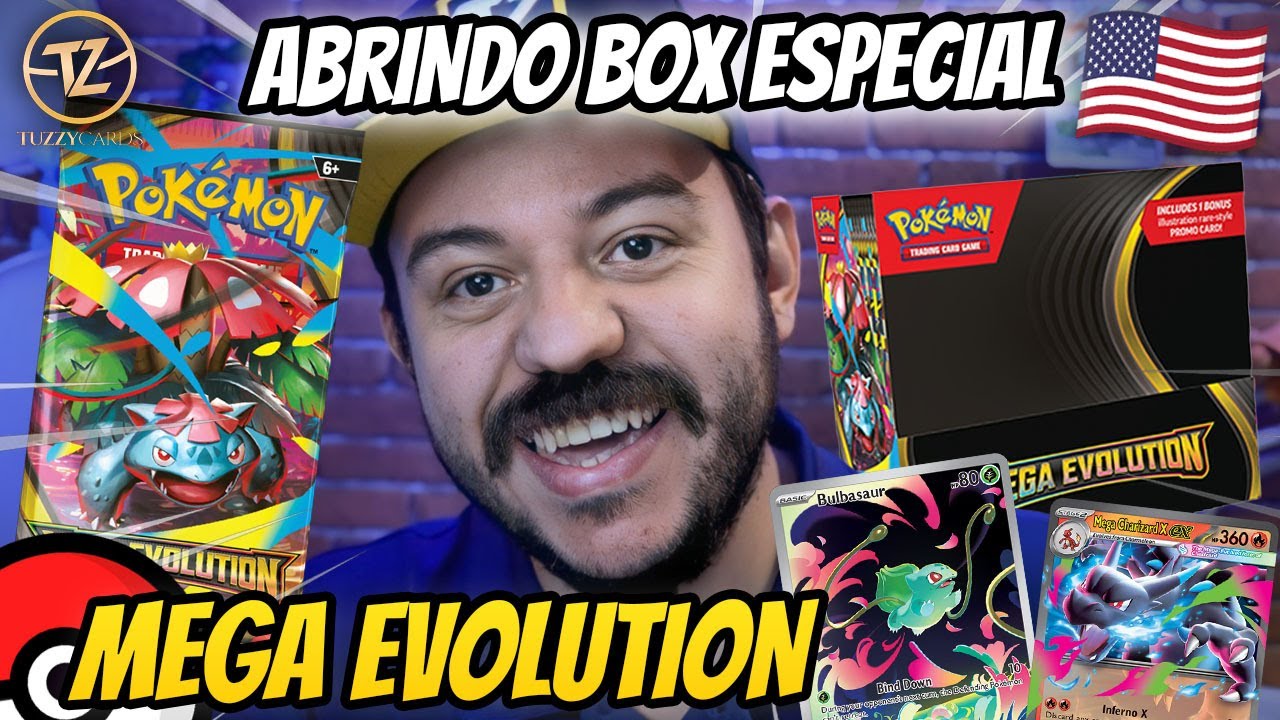 FINALMENTE !! Abri a Booster Box Americana de MEGA EVOLUÇÃO !!