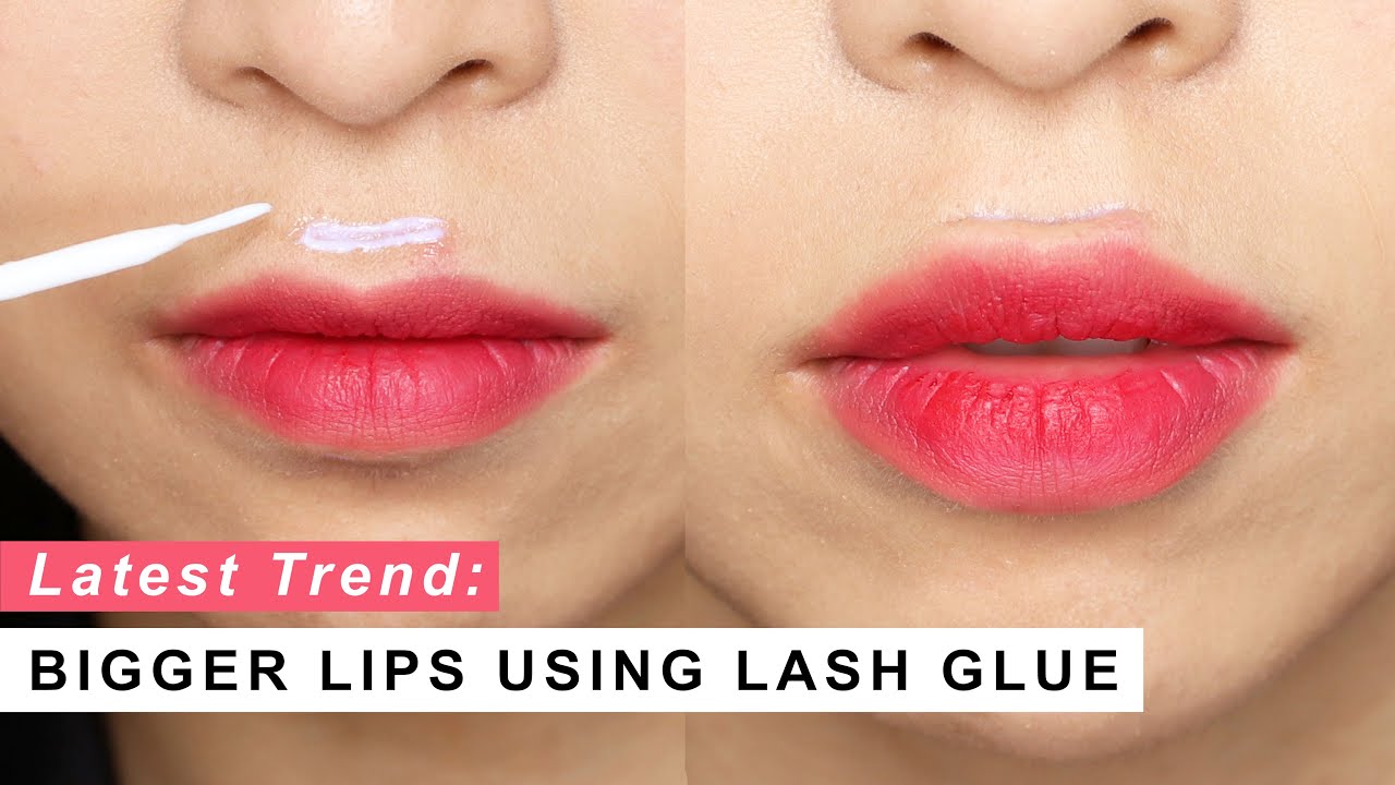 Lash Glue Lips 👄 - The Latest Makeup Trend? 🤔