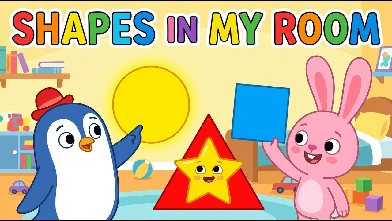 Shapes in My Room Song | Learn Shapes for Kids | Circle, Square, Triangle