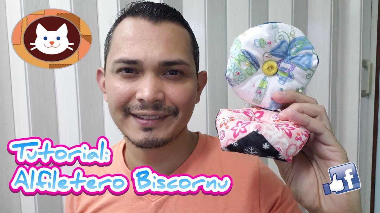 Como hacer un Alfiletero Biscornu (Acerico)  patchwork  y costura