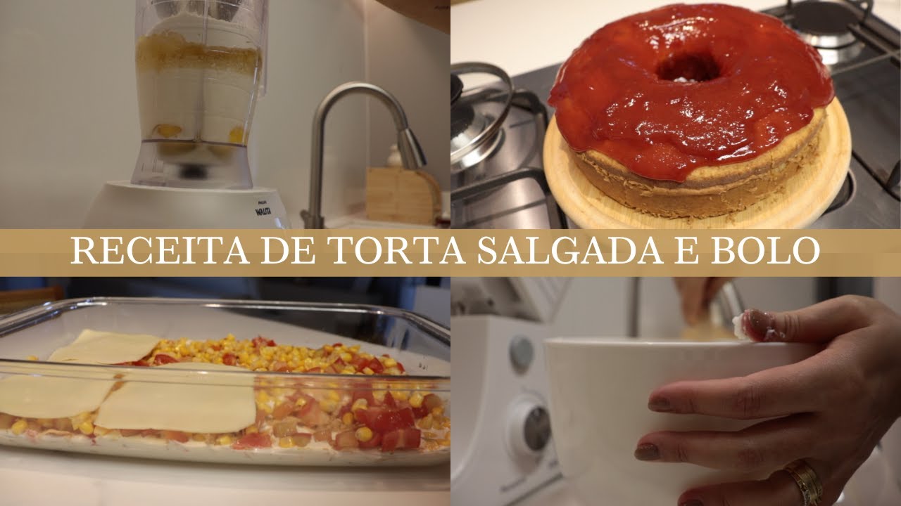 RECEITAS FÁCEIS | torta salgada de liquidificador e bolo de nata com goiabada