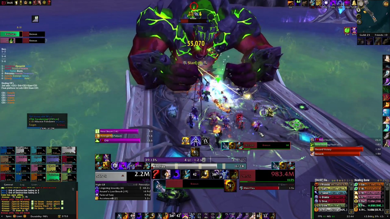 Krosus Mythic Kill The Awakening SPriest POV 2017 05 18