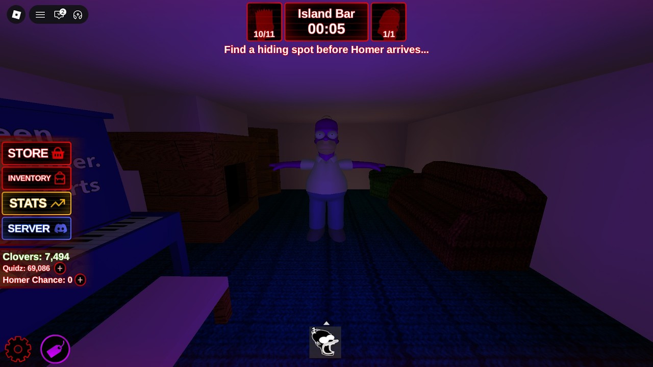 You vs homer Purple homer skin gameplay while im being nuked by jumpscares