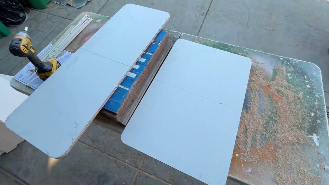 91 B350 Dodge camper van cabinets built  ￼￼