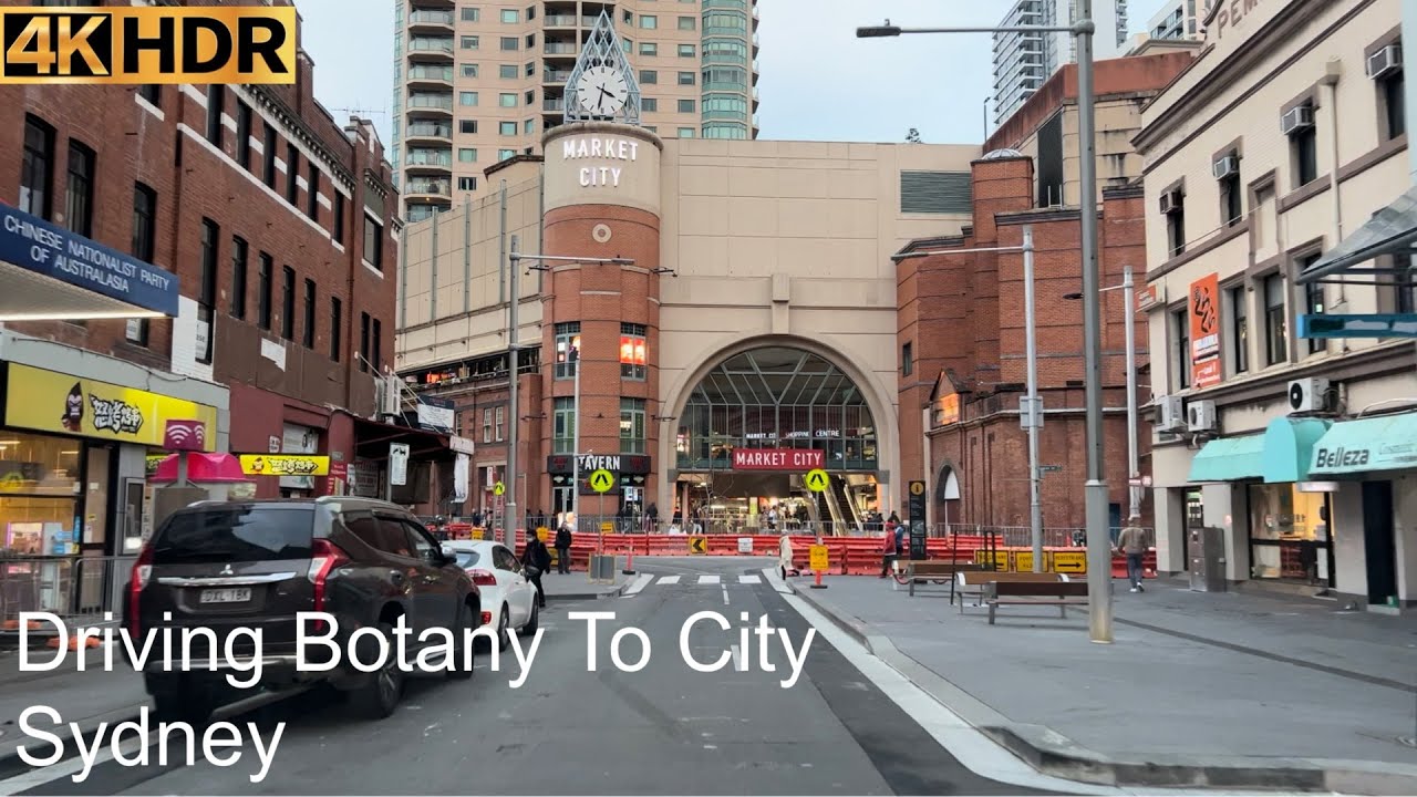Driving Botany to City | Sydney Australia | 4K HDR