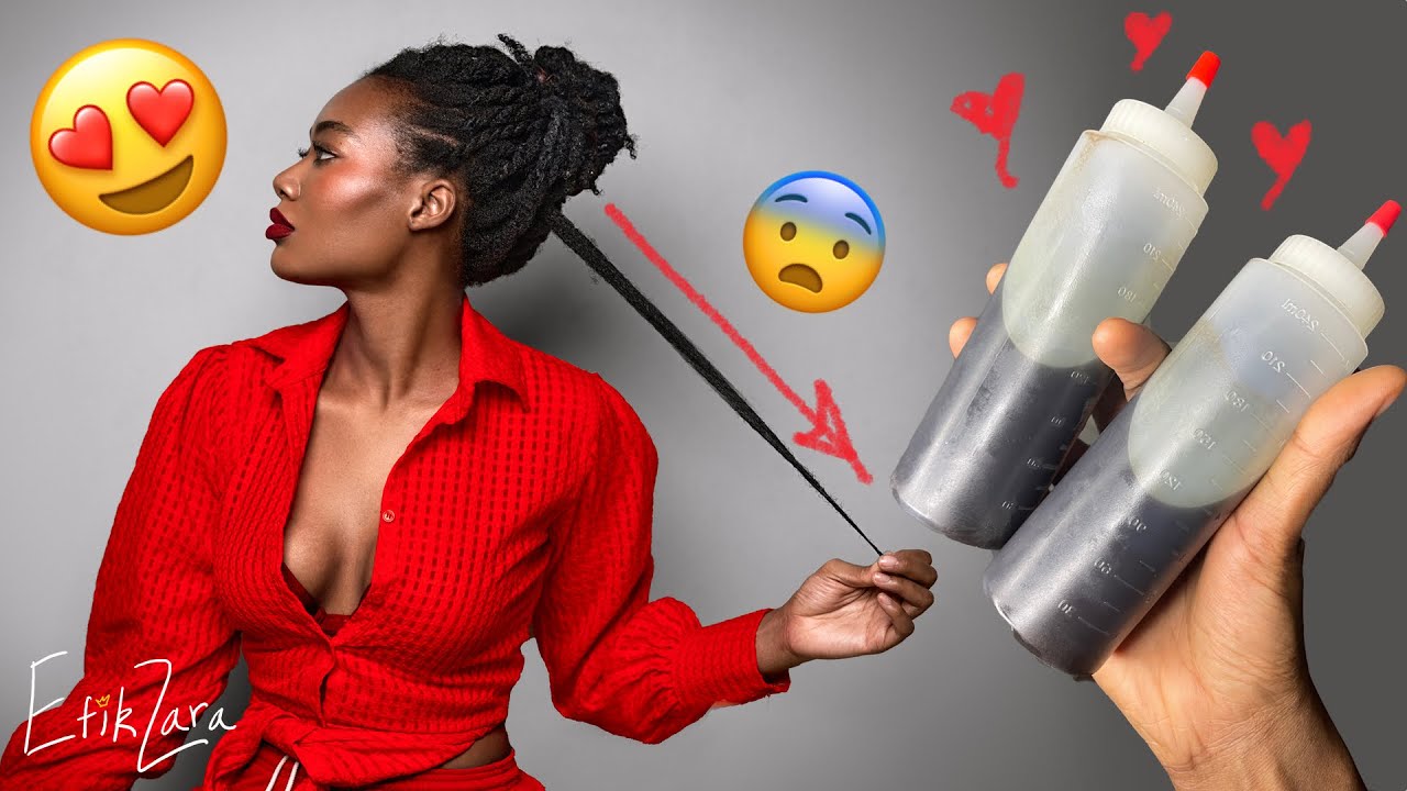 USE THIS OIL EVERY DAY TO TRIPLE 4C 4A 4B HAIR GROWTH!!!  1 inch + MONTHLY #NaturalHair | EfikZara