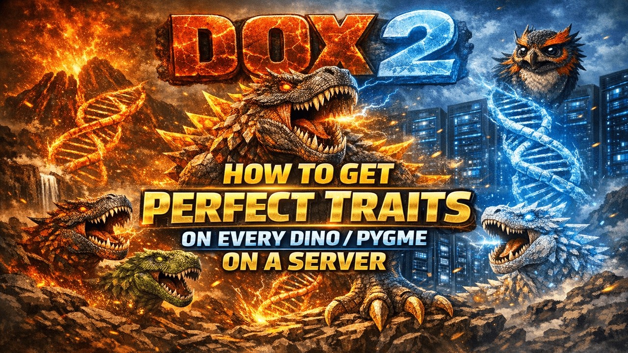 DOX 2 How To Get Perfect Traits On Any Dino/pygme Every time On [SERVERS]