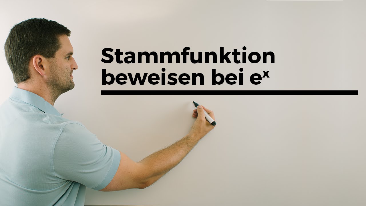 Stammfunktion beweisen bei e hoch x durch Ableiten | Mathe by Daniel Jung