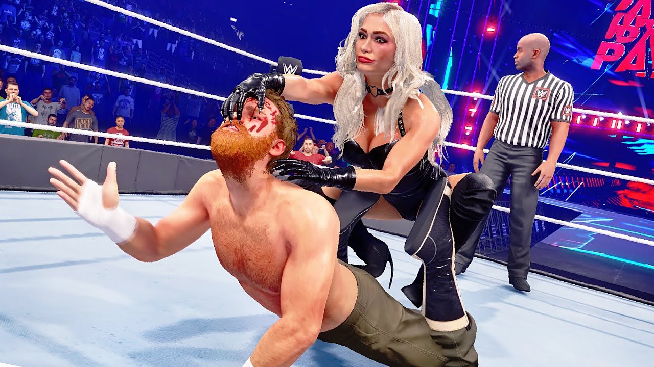 WWE 2K22: Scarlett Bordeaux vs Sami Zayn, intergender wrestling