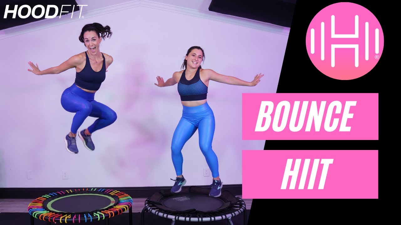 15 Minute Trampoline // Bounce HIIT// Hoodfit