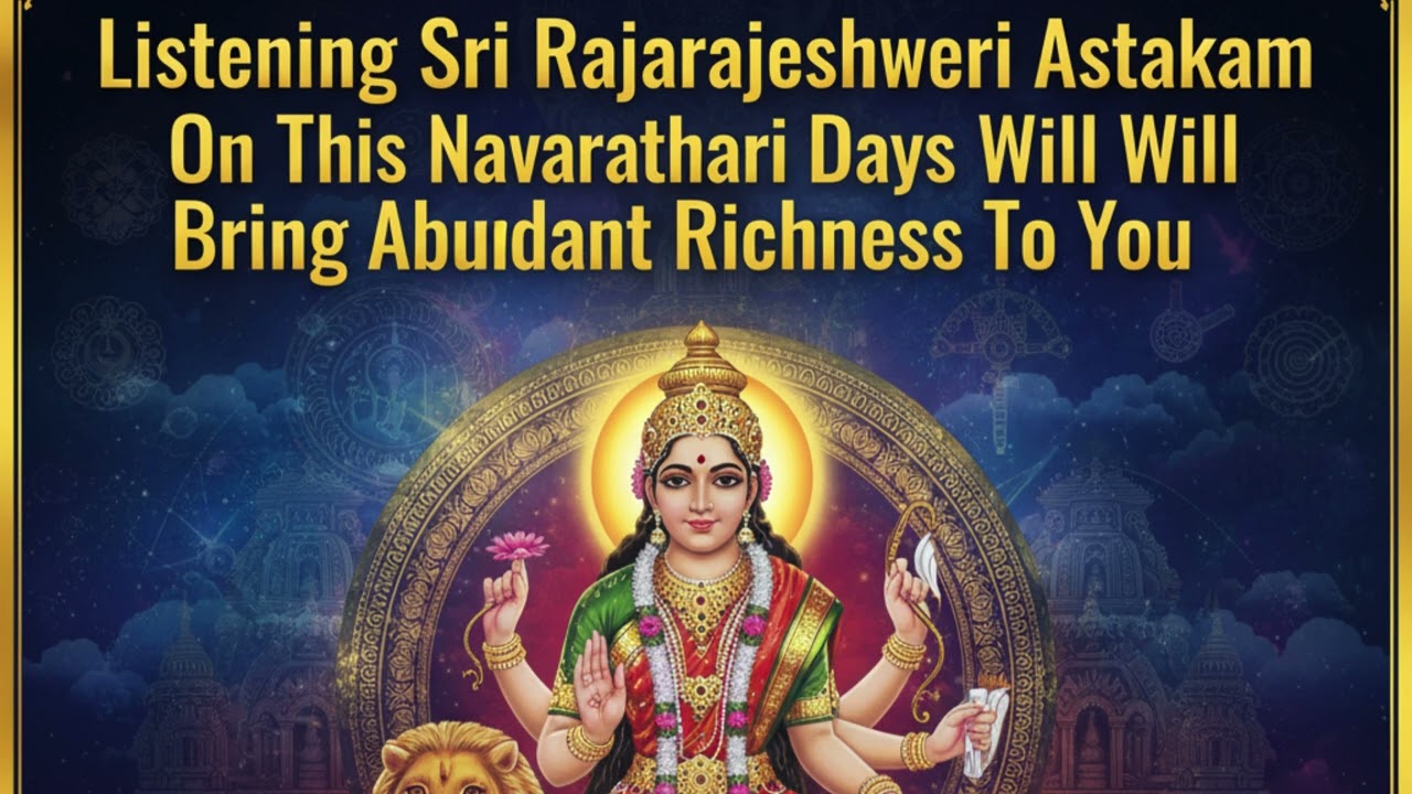 Navaratri evening special Sri Rajarajeshwari Ashtakam | Powerful Devi Stotram for Blessings 