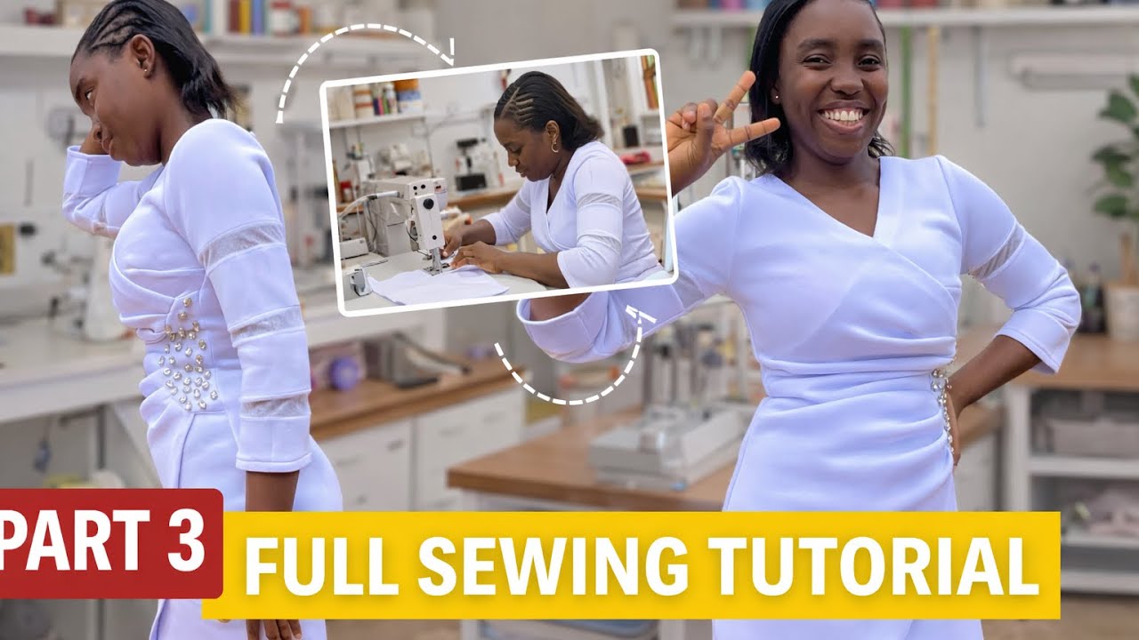 Asymmetric Wrap Dress | Full Sewing Tutorial (Start to Finish)