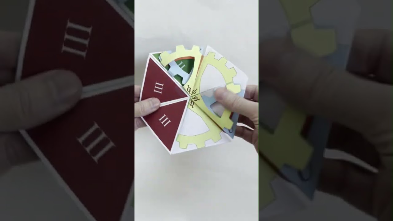hexaflexagon secret internals #flexagonsecrets #flexagon #papercraft #paperengineering