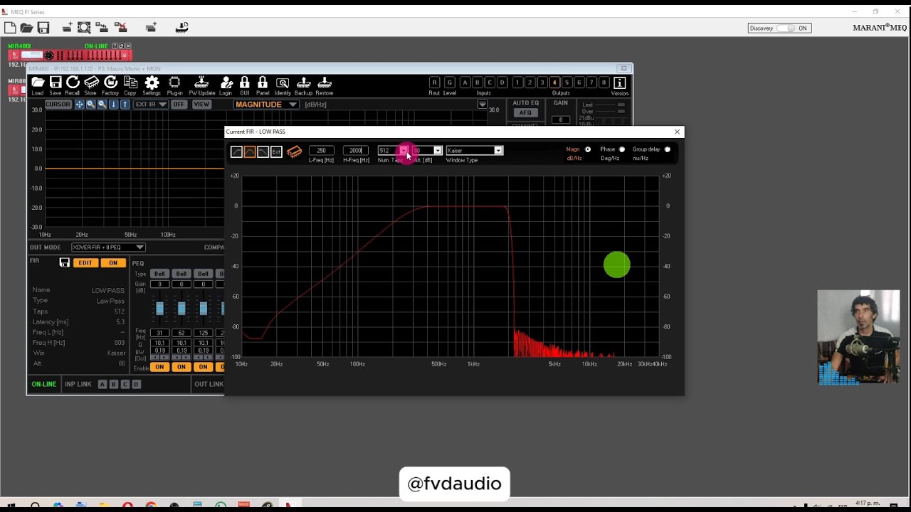 Filtros y Tipos en procesadores Marani: FIR xover (2do video)