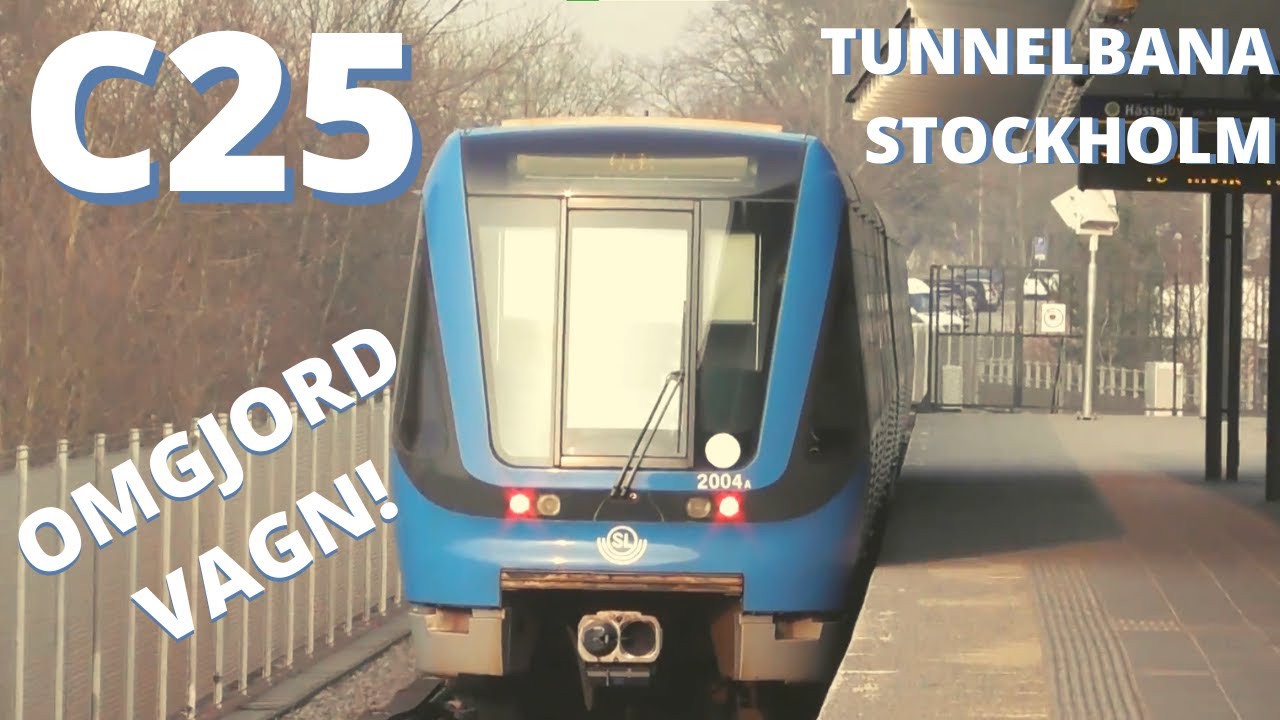Åktur med nya tunnelbanevagnen C25 i Stockholm