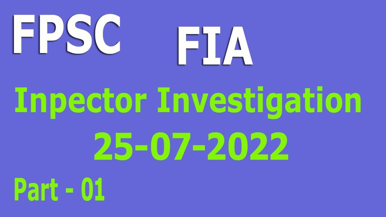 FIA Inspector Investigation FPSC 25-07-2022 paper, Inspector investigation 25-07-2022 paper. Part-01