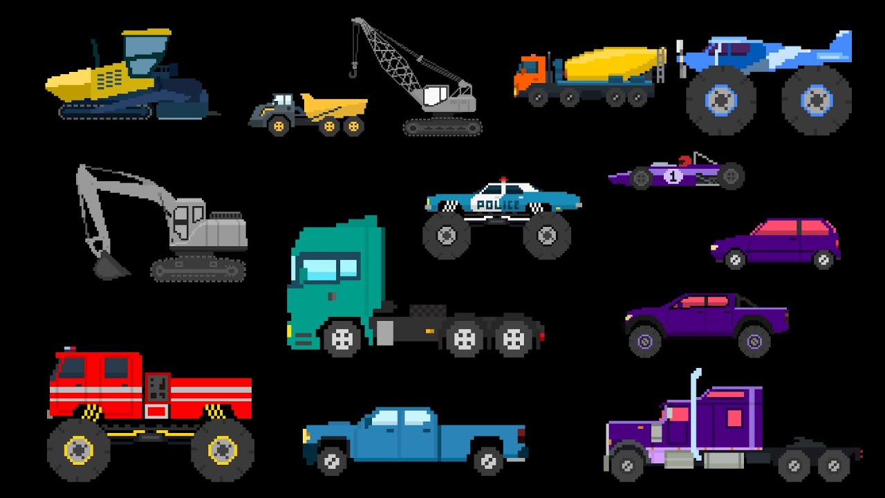 Vehicles Collection 12 | 50+ Pixel Art Rides 8-Bit Chiptune