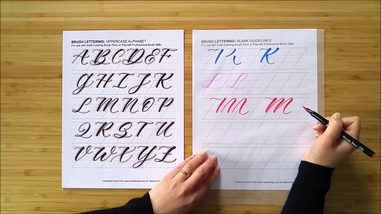 How to Brush Letter with Erica Pinto - Uppercase Alphabet part 1