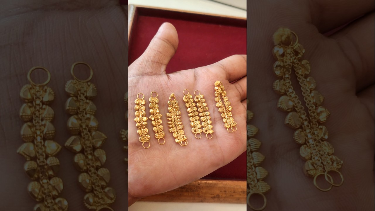 22k gold side ear chain design #viralshort #goldjewellery