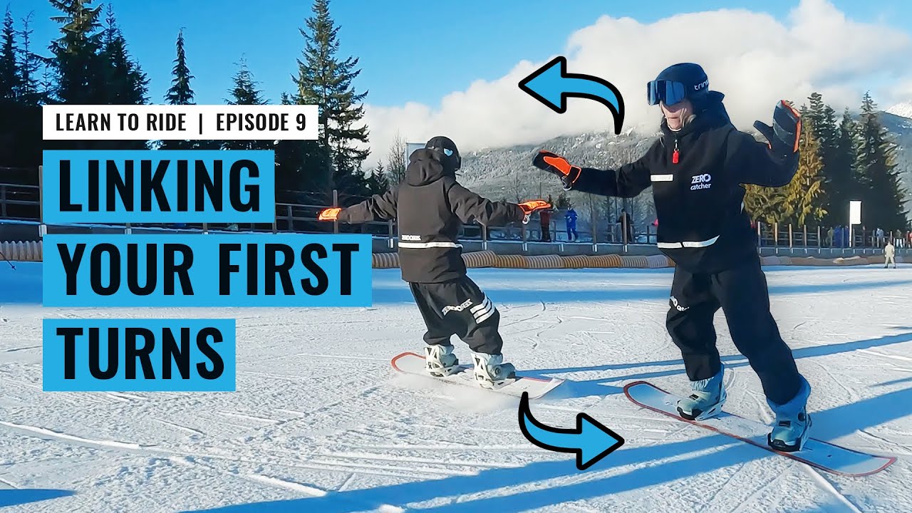 Learn to Snowboard EP9: Learning Your First Turns | With Nev