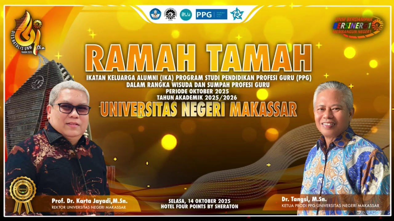 Ramah Tamah Alumni PPG Calon Guru dan Guru Tertentu Universitas Negeri Makassar Periode Oktober 2025