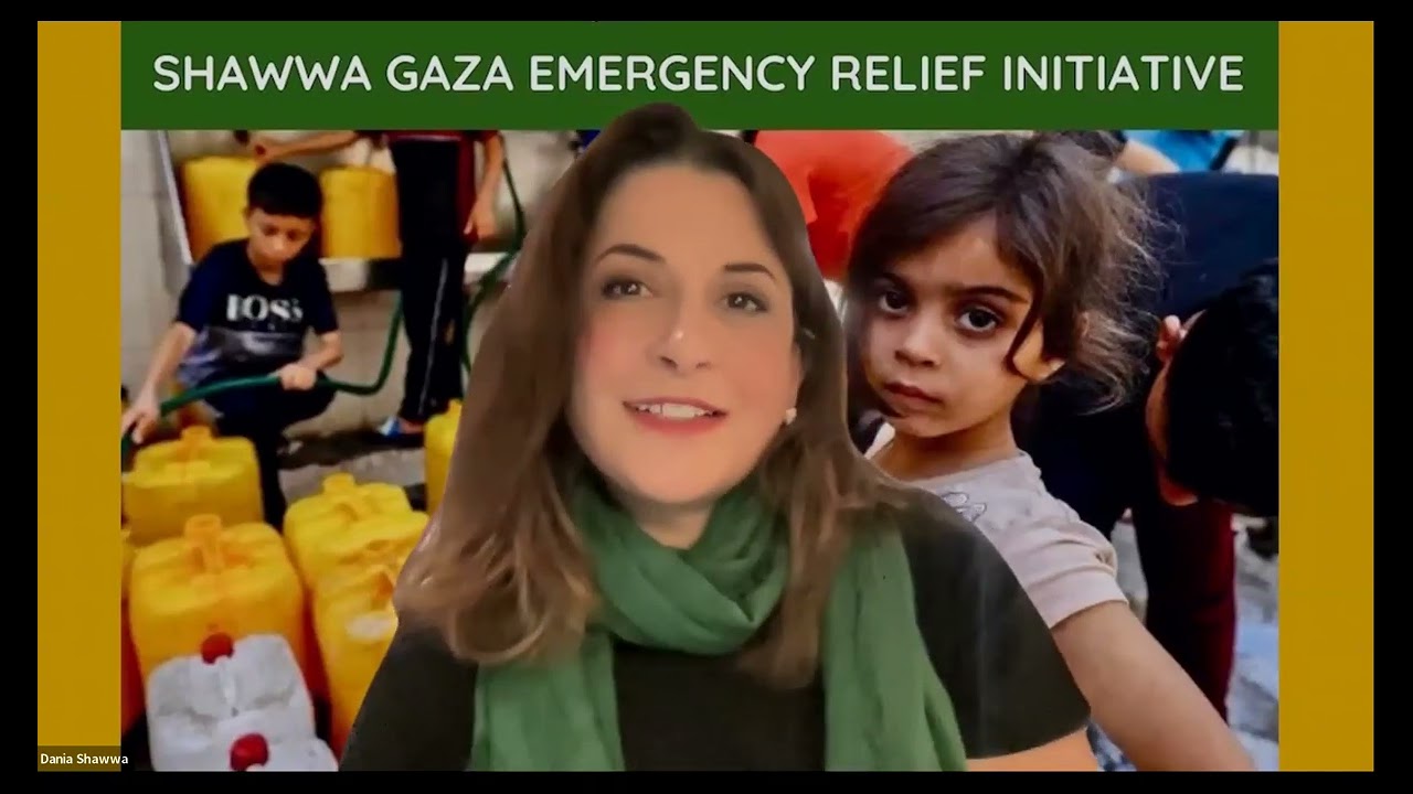 Madafeh with Dania Shawwa about getting relief to Gaza.