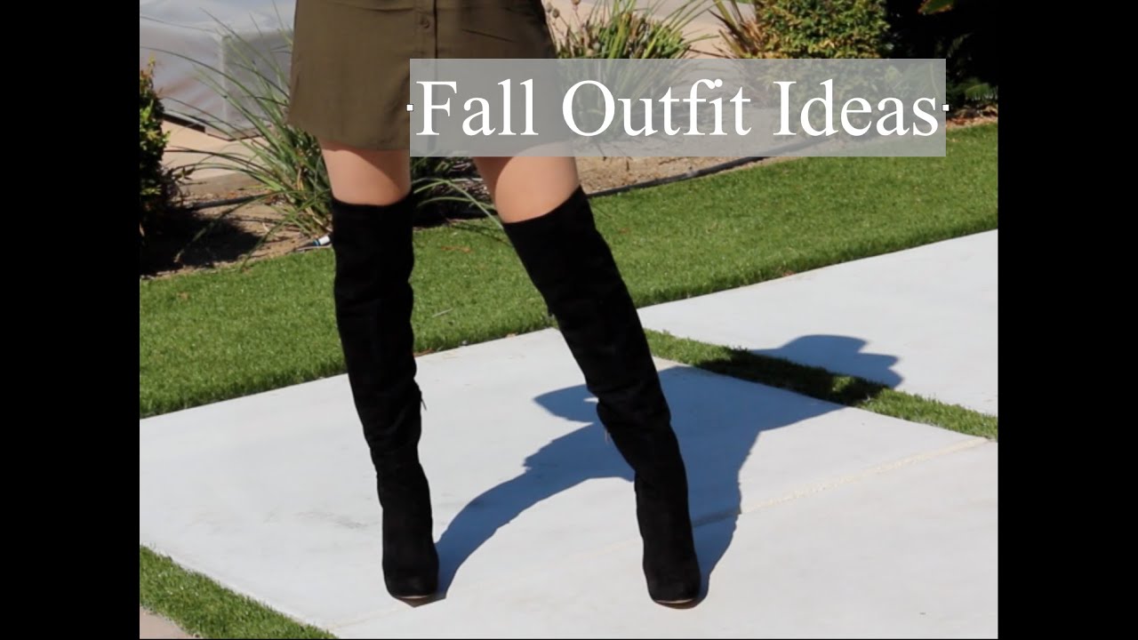 Three different looks wearing over the knee boots!