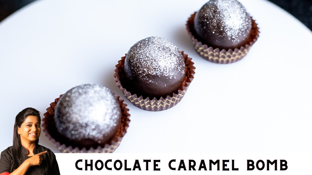 Chocolate Caramel Bomb | Center Filled Caramel Chocolate |