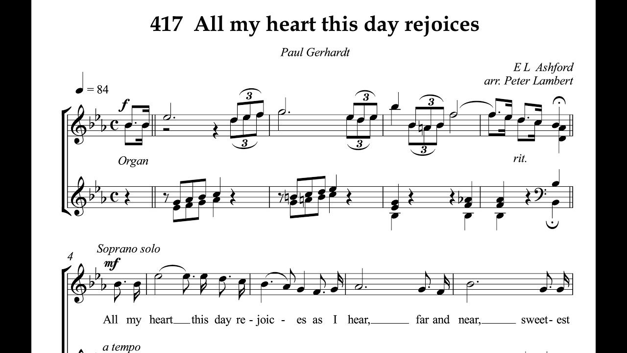 Hymn Collection 417  All my heart this day rejoices